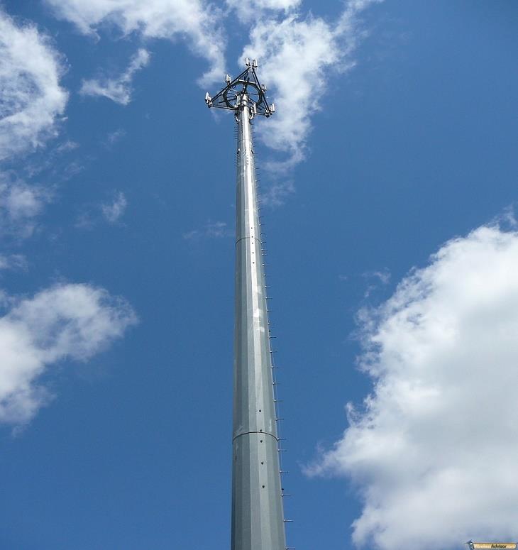 Poteau électrique galvanisé en acier à haute puissance de mât